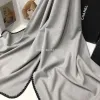 New order style cross-border scarf wholesale, e-commerce live streaming, small quantity in stock, shell edge, single color supply chain details Picture